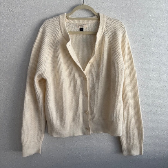 Universal Thread Cozy Knit Button-Front Cardigan Cream XXL - Picture 1 of 7